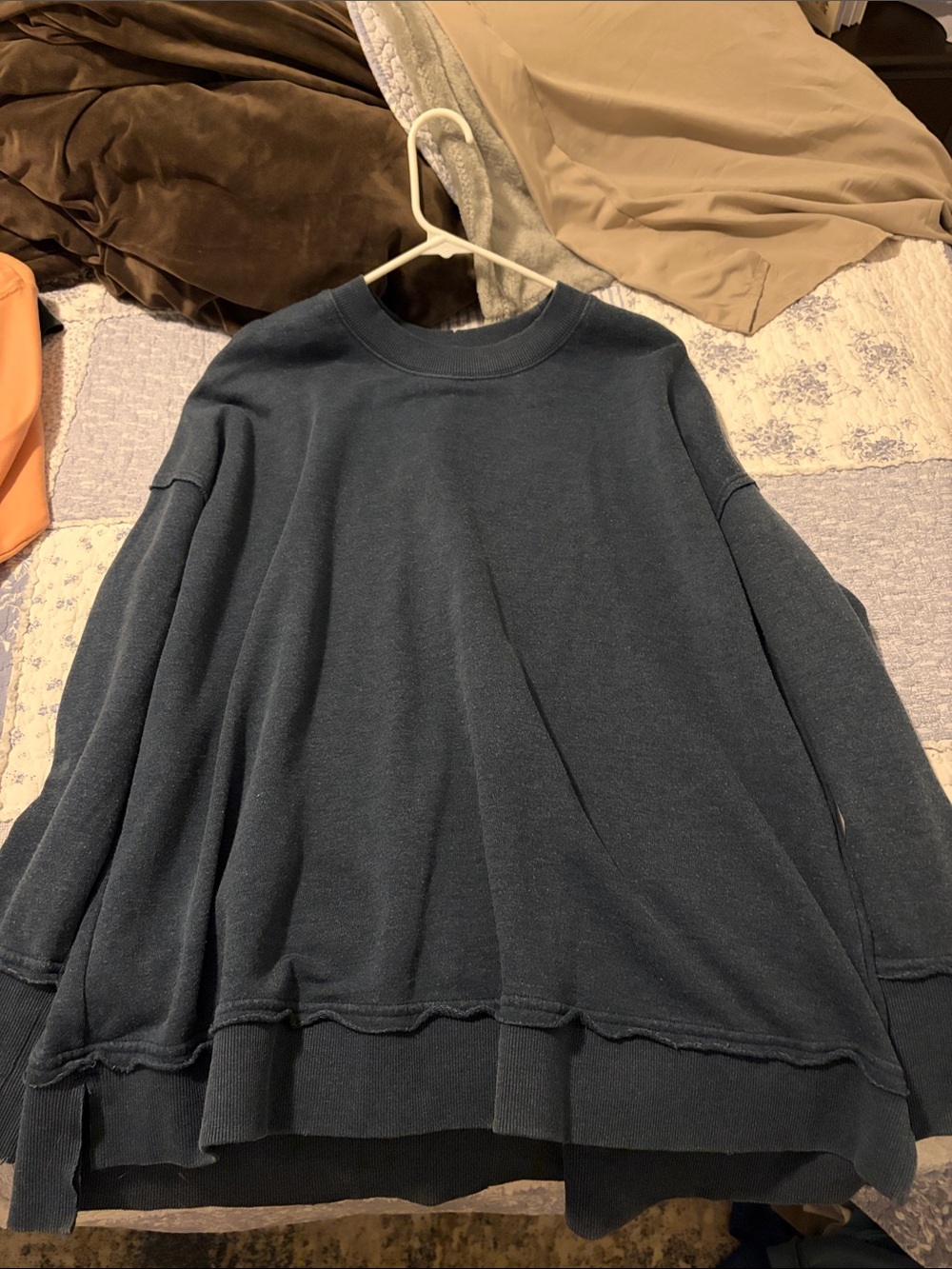 Women’s Crewneck Sweater - Navy Blue over sized